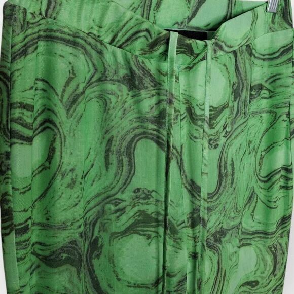 No Vacancy Dolls Kill Women's Psychedelics Mesh Flare Pants Green size Large - Picture 2 of 6